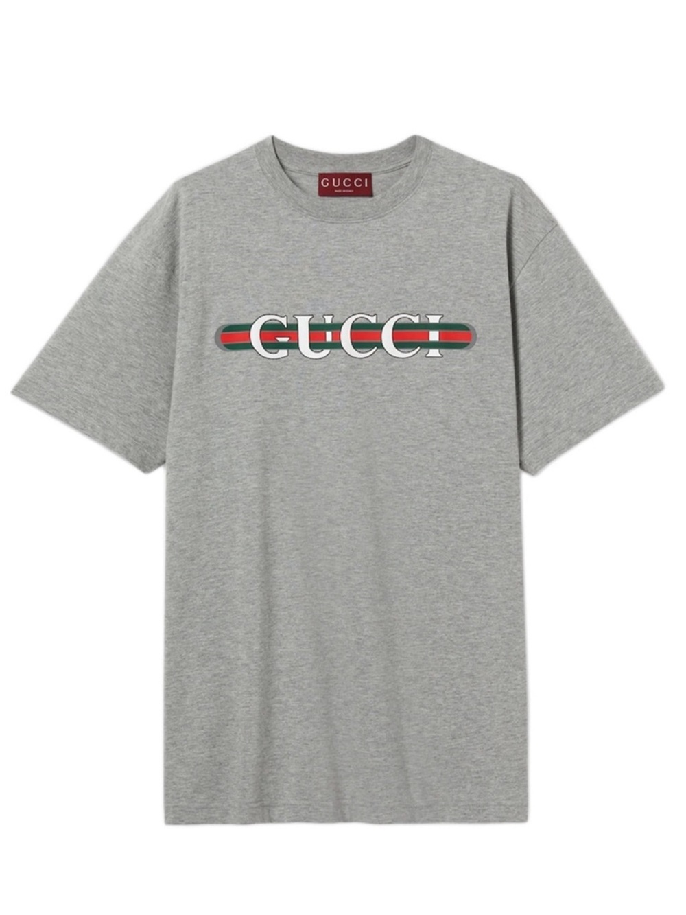 GUCCI logo web stripe printed tee shirt top
